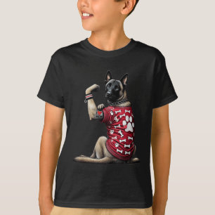 Funny I Liebe Mama Tattoo Belgische Malinois Mama  T-Shirt