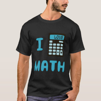 Funny I Liebe Mathematik I Heart Mathe Taschenrech T-Shirt