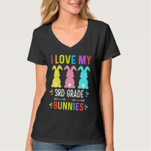Funny I Liebe mein 3. Grade Bunnies Lehrer Ostern T-Shirt