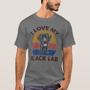 Funny I Liebe mein schwarzes Labor für Labrador Re T-Shirt