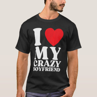 Funny I Liebe Mein verrückter Freund I Red Heart M T-Shirt