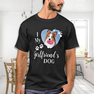 Funny I Liebe Meine Freundin Hund Lover Pet Foto T-Shirt