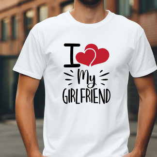 Funny I Liebe Meine Freundin Männer T-Shirt