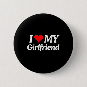 Funny I Liebe meine heiße Freundin ich höre meine  Button