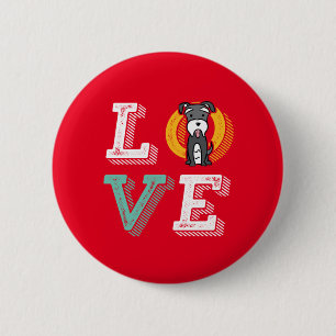 Funny I Liebe Miniatur Schnauzer I Hecht Hund Love Button