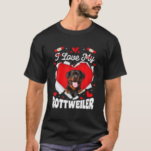 Funny I Liebe My Rottweiler Valentine Dog Lover T-Shirt