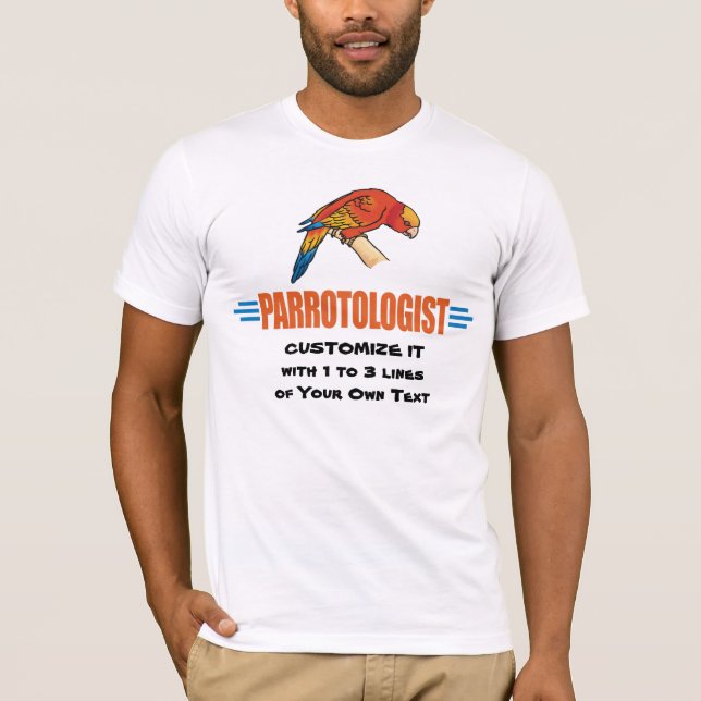Funny I Liebe Papageien T-Shirt (Vorderseite)