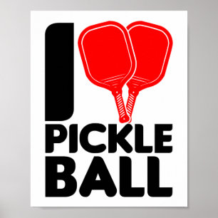 Funny I Liebe Pickleball Herz Poster