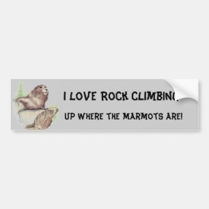 Funny I Liebe Rock Climbing, Sport, Marmot, Natur Autoaufkleber