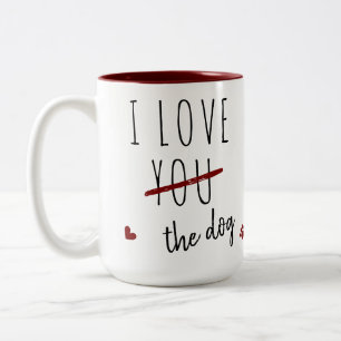 Funny I Liebe Sie Dog Custom Foto Valentinstag Zweifarbige Tasse