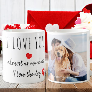 Funny I Liebe Sie Dog Valentinstag Custom Foto Kaffeetasse