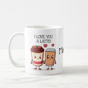 Funny I Liebe Sie ein Latte Kaffeetasse
