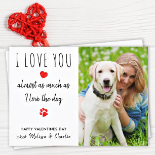 Funny I Liebe Sie Pet Foto Dog Valentinstag Feiertagskarte