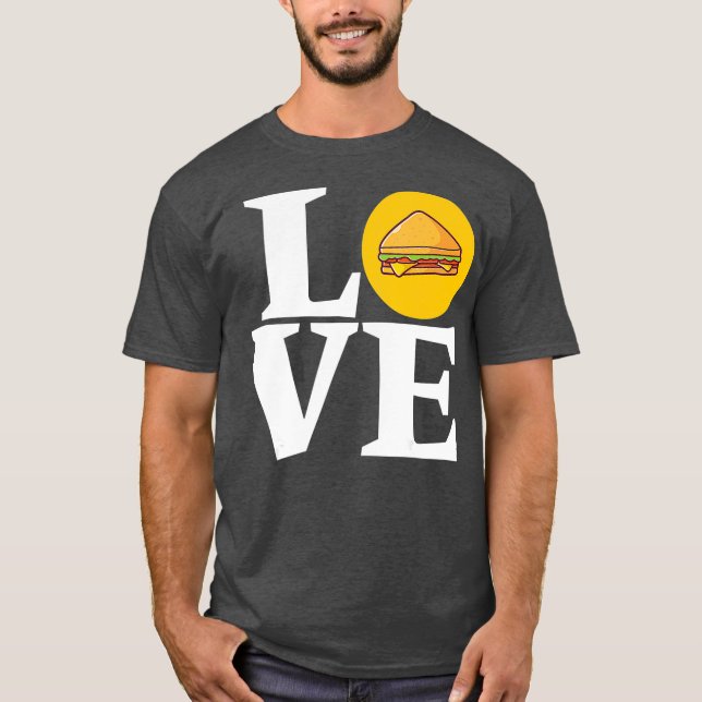 Funny I Liebe Sub Sandwiches U-Boot Sandwich T-Shirt (Vorderseite)