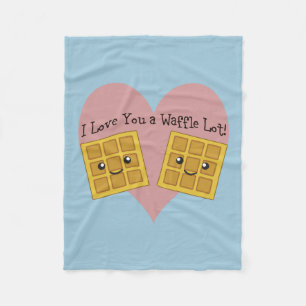 Funny I Liebe You A Waffle Lot Niedliche Kawaii Wa Fleecedecke