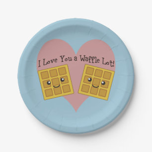 Funny I Liebe You A Waffle Lot Niedliche Kawaii Wa Pappteller