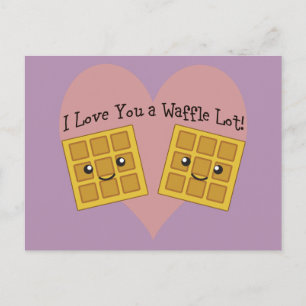 Funny I Liebe You A Waffle Lot Niedliche Kawaii Wa Postkarte