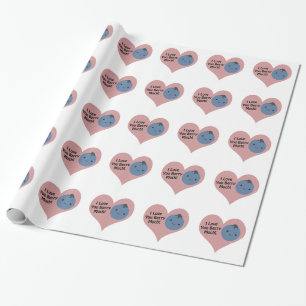 Funny I Liebe You Berry Much Niedlich Kawaii Blueb Geschenkpapier