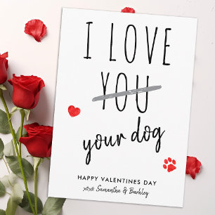 Funny I Liebe Your Hund Happy Valentines Day Feiertagskarte