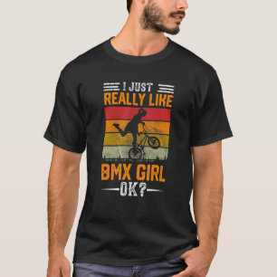 Funny I-like BMX Girl Mountain Bike Bicycle T-Shirt