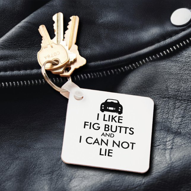 Funny I like Fig Hinterns Figaro Autofiguren Schlüsselanhänger (I like fig butts & I can not lie. I know you like fig butts too. Fun keychain to attach to car keys)