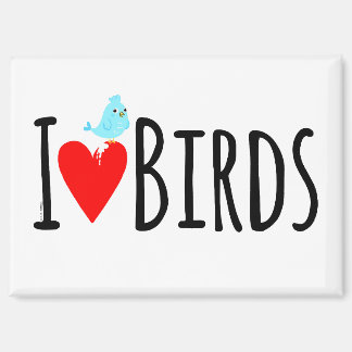 Funny I Love Birds Magnet