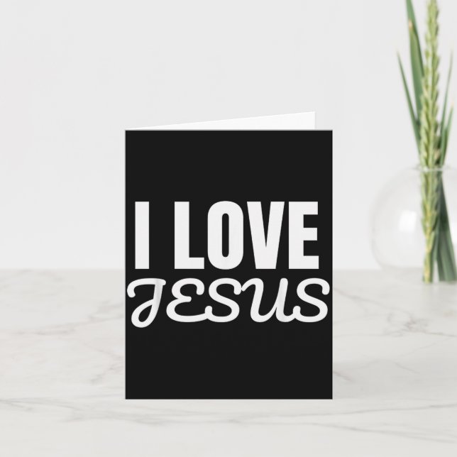 Funny I Love Jesus - Jesus Love You Christian Fait Karte (Vorderseite)