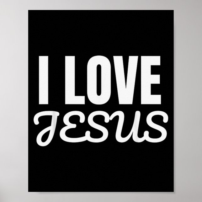Funny I Love Jesus - Jesus Love You Christian Fait Poster (Vorne)