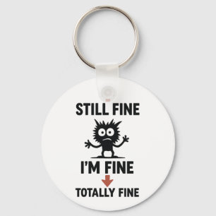 Funny "I m Fine" Arrows Cartoon T - Shirt Schlüsselanhänger