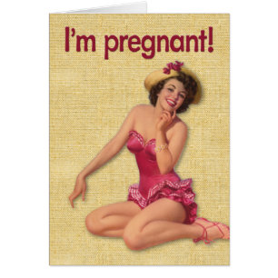 Funny "I’m Pregnant" Button-Up Girl Birthday Card