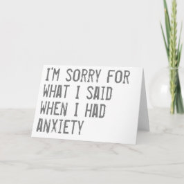 Funny "I m Sorry" Card Karte