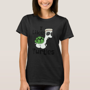 Funny I mag Turtles Shirt mit Niedlichem Cartoon B