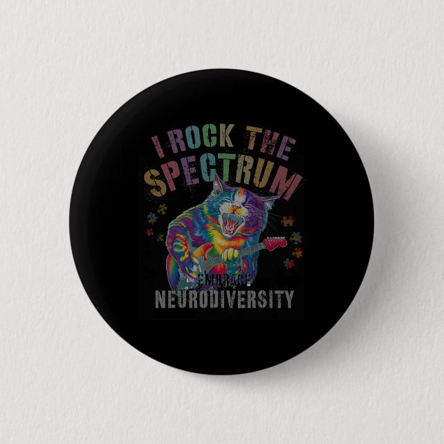 Funny I rock Die SpektrumAutismus Mutter motiviert Button (Vorderseite)
