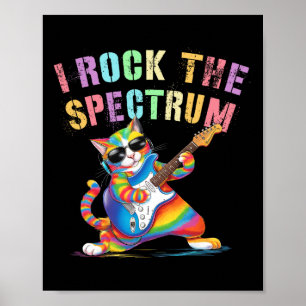 Funny I Rock The Spectrum Autism Mama Vater Motiva Poster
