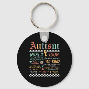 Funny I Rock The Spectrum Autismus World Tour Auti Schlüsselanhänger