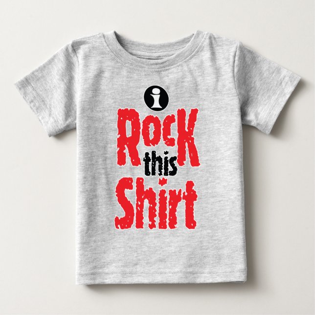 FUNNY I ROCK This Shirt Text Graphic (Vorderseite)