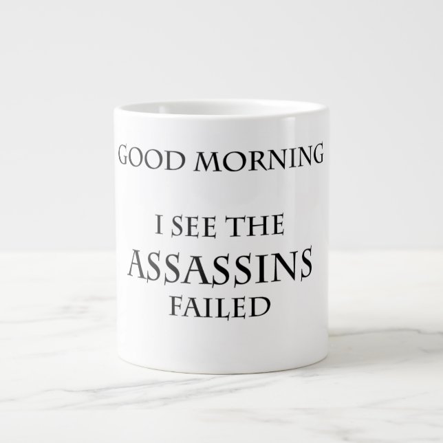 Funny I See Assassins Versagt Jumbo-Tasse (Vorderseite)