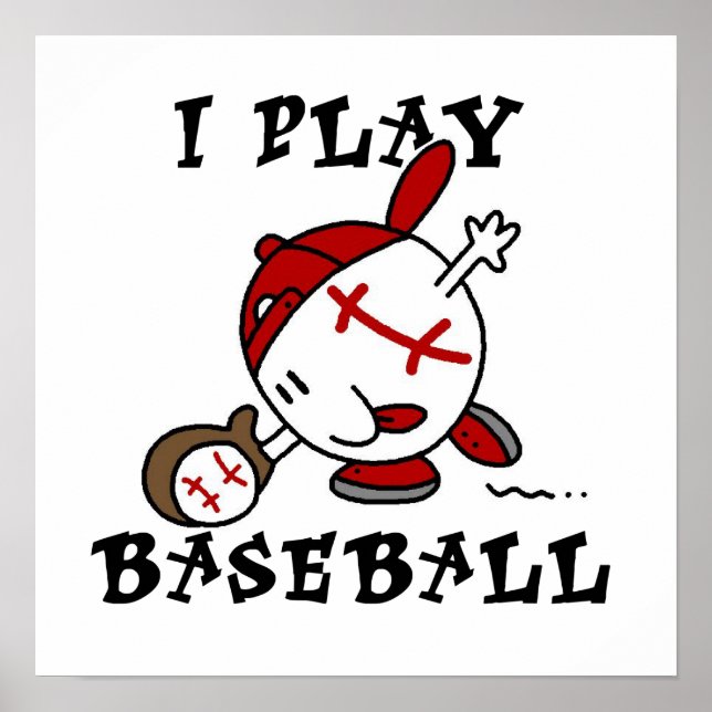 Funny I spiele Baseball Tshirts und Geschenke Poster (Vorne)