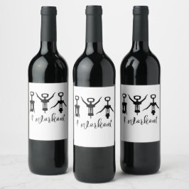 Funny I Work out Wein Flasche Korkenzieher Weinetikett