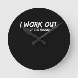 Funny I Workout Shirt For Gym Ratten - Quarantine Runde Wanduhr