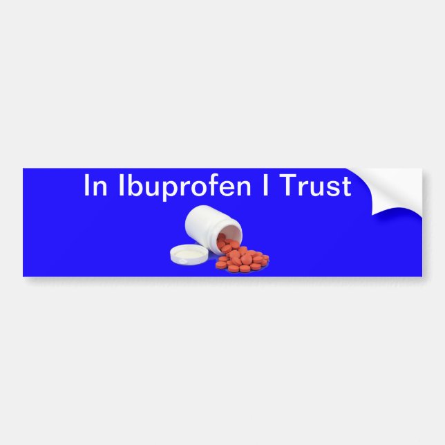 Funny Ibuprofen Autoaufkleber (Vorne)