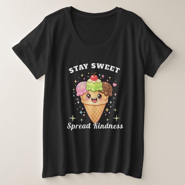 funny ice cream große größe T-Shirt (Design vorne)