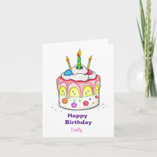 FUNNY ICE CREAM KINDERGEBURTSTAG CAKE KARTE