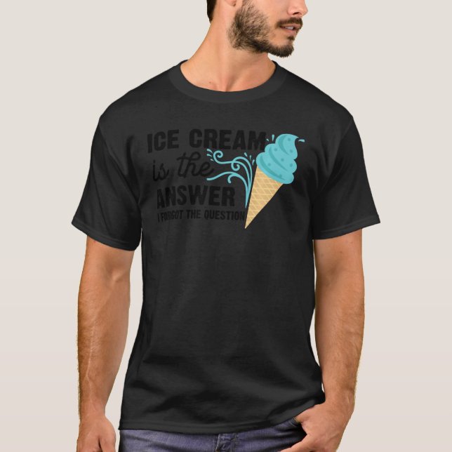 Funny Ice Cream  Men Women Cool Ice Cream Lover Sa T-Shirt (Vorderseite)