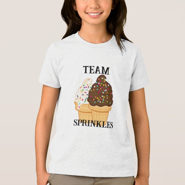 Funny Ice Cream Quotes Kid's Sprinkles Spaß Tri-Blend Shirt (Vorderseite)