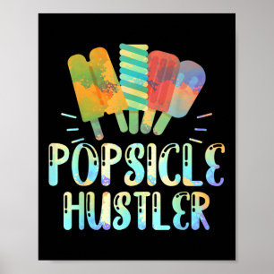 Funny Ice Cream Retro 80er Summer Popsiler Hustler Poster