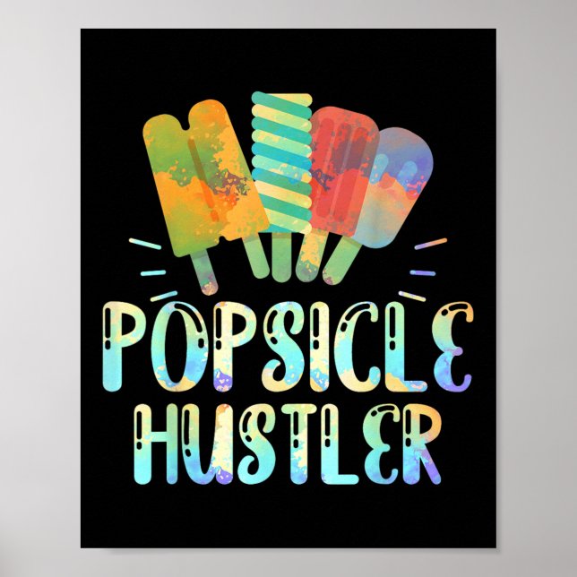 Funny Ice Cream Retro 80er Summer Popsiler Hustler Poster (Vorne)