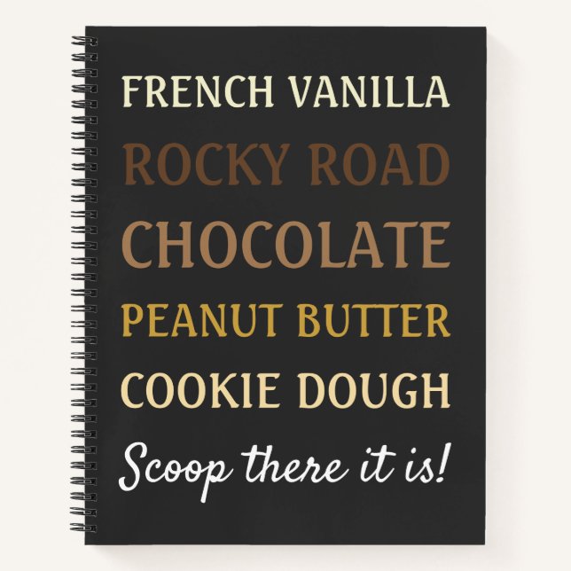 Funny Ice Cream Song Scoop dort ist es Notizbuch (Vorderseite)