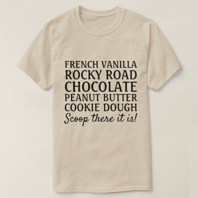 Funny Ice Cream Song Scoop dort ist es T - Shirt (Design vorne)