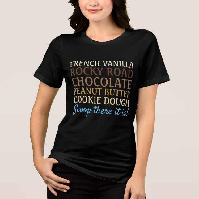 Funny Ice Cream Song Scoop dort ist es Tri-Blend Shirt (Vorderseite)